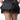 Faeble original black lace layered mini skirt