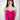 Pink and black strapless corset top