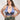 Blue Velour and Silver halter neck top