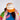 Playmate orange and white bedazzled cap