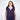 Purple crossneck blouse with middle synch
