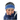 Blue knitted fluffy beanie