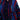 Blue and red panelled cardigan